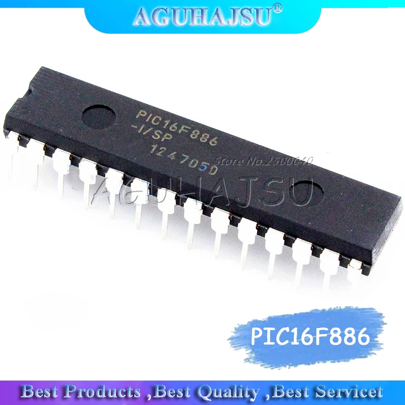 1PCS PIC16F886-I/SP PIC16F886 DIP28 Mikrokrmilniška