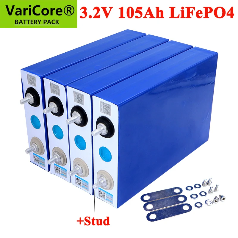 VariCore 3.2 V 105Ah LiFePO4 baterije Litij železo phospha DIY 12V 24V RV motorno kolo, Električni Avto Sončne Baterije Inverter