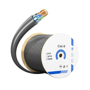 1Gbps 1000FT Kolobarjih FTP Cat6 Omrežnega Kabla za Visoke Hitrosti Čistega Bakra 8core 0.56 mm Lan Ethernet, Internet Cat 6 Kabli