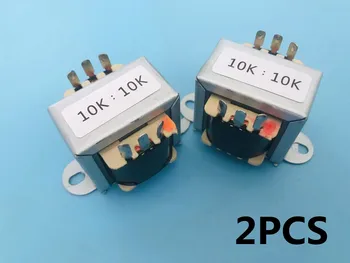 (2PCS) 10K:10K širok frekvenčni odziv EI35 permalloy materiala rane popolno ravnovesje transformator nad-signal trenutno 35mA