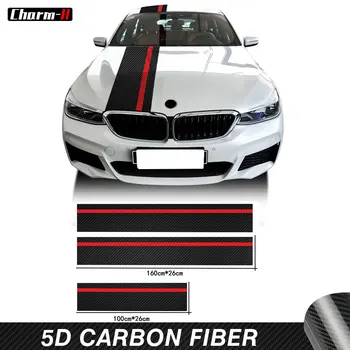 5D Ogljikovih Vlaken Vinil Avto Kapuco Bonnet Strehe Zadaj Trim za BMW Serije 6 GT G32