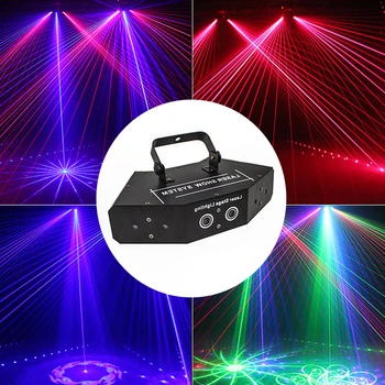 6 oči optično branje laserski žarek svetlobe glas-aktivira vse barve KTV zasebna soba, bar fazi lasersko svetlobo lasersko svetlobo svetloba bliskavice