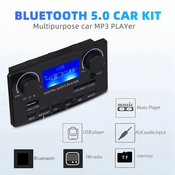Bluetooth 5.0, MP3 Odbor Podpira Prostoročno Snemanje FM DC 12V MP3, WMA, WAV APE FLAC Predvajalnik Zvoka Za Avto