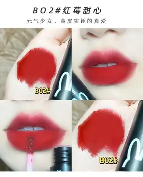 HELLOSTYLE Punk Šminko, Mat Rjave Saten Rdeče Nepremočljiva Mat Tekoči ustnice Šminko korejski Kozmetika