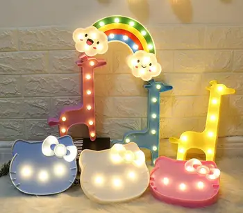 Ins dekorativne svetilke luštna mačka ustvarjalna otroška soba risanka noč svetilke namizne svetilke