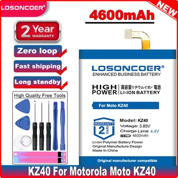 LOSONCOER 4600mAh KZ40 Baterija Za Motorola Moto Z4 XT1980-3