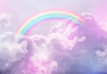 mavrica oblak na nebo abstraktnih teksturo puhasto oblaki sijaj ozadju Vinil krpo Visoke kakovosti Računalnik tiskanje stenske luči