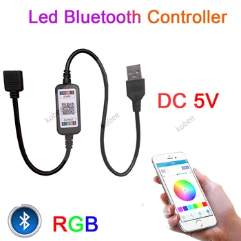 Mini RGB Bluetooth Controller USB Glasbe Krmilnik 5V-24V 3X2A 6A RGB Led krmilnik Za LED Trak Svetlobe 5630 5050 3528 2835
