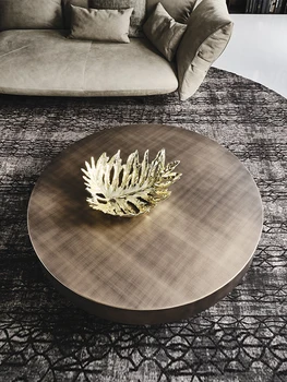 Minimalističen italijanski nerjavečega jekla mizico preprosta sodoben razkošje svetlobe dnevna soba ustvarjalne velikost okroglo mizico višina