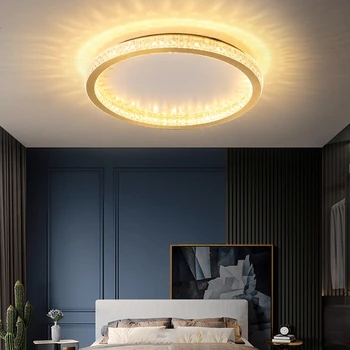 Nordijska Priljubljena Novi Luči Luksuzni Ustvarjalne Preprost Krog Dnevna Soba LED Stropna Svetilka, Topla Romantično Balkon, Spalnico, Svetilke