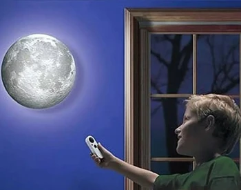 Notranji ABS Materiala Luna LED Wall Luna Lučka Z Daljinskim upravljalnikom Noč Svetlobe za Otroke