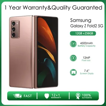 Original Odklenjena Samsung Galaxy Ž Krat 2 5G 1 Kartice 12GB RAM 256GB ROM 12MP 7.6