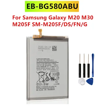 Originalni EB-BG580ABU 5000mAh Nadomestna Baterija Za Samsung Galaxy M20 M30 M205F SM-M205F/DS/FN/G Baterije+Orodja
