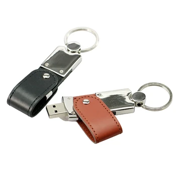 Palec pogon Usnje Vrtenje USB Učitelj darilo, U Disk, pogon Pero 16GB 32GB 64GB 4 128 8 gb Pendrive Flash Memory Stick Z ključe