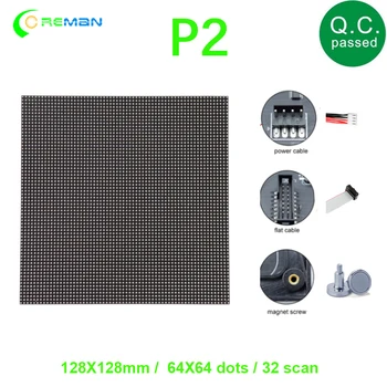 PH2mm SMD v Zaprtih prostorih LED Zaslon Modul z 64X64dots slikovnih pik in 128mmx128mm velikost P2 led matrix plošča