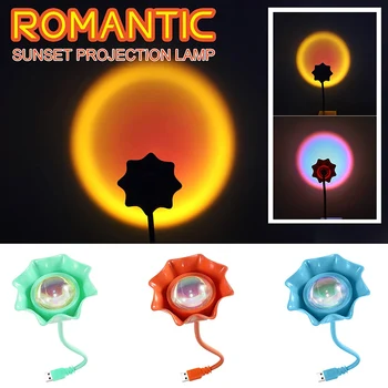 Posebno Sunset Projekcija Romantično Projektor Led Luči Mavrica, Lepa Noč, Luči Za Dnevno Sobo, Spalnica Ночник