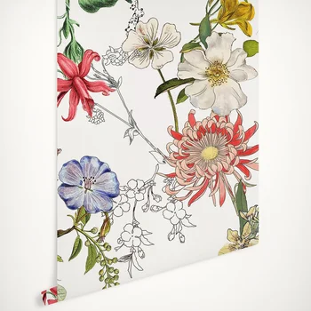 Sangria Cvetje ozadje, bela ozemljeno cvetlični steno papirjev, Tropski Botanični ozadje