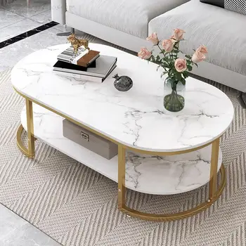 Sodobno Oblikovanje Luksuzni mizice kuhinja z zalogami Krog Marmorja Design Nightstands dnevna soba na prostem muebles pohištvo