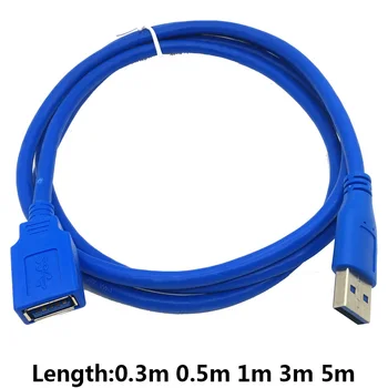 USB3.0 podaljšek USB 3.0 kabel za sinhronizacijo Podatkov kabel moški-ženska Quick speed kabel priključek za prenosni računalnik, tiskalnik, trdi disk