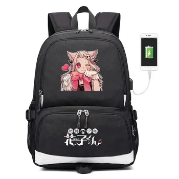 Wc zavezuje Hanako kun usb polnjenje Nahrbtnik Šolsko Torbo platno ramo torbe, Yashiro Nene Laptop potovalna torba, nahrbtnik