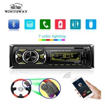 WINTUWAY Autoradio Avto Radio Bluetooth 1 Din Avtomobilski Stereo sistem Predvajalnik, Telefon, AUX, MP3, FM/USB/Radijskim Daljinskim upravljalnikom Za Telefon Car Audio