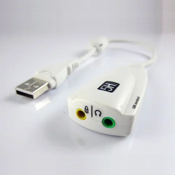 Zunanji USB zvočna Kartica 7.1 Adapter 5HV2 USB 3D KANALNI Zvok Antimagnetic Audio Slušalke Mikrofon, 3.5 mm Jack za Prenosni RAČUNALNIK